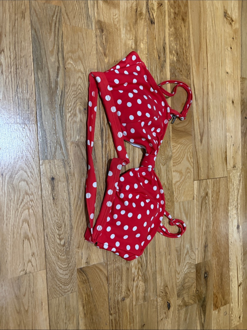 Red Polka Dot Bikini set- White Dots